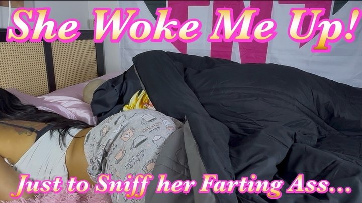 Tess wakes up her hubby to Sniff her Farts!