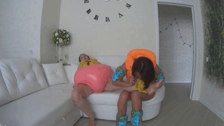M Sexy Girls in inflatable suits IS