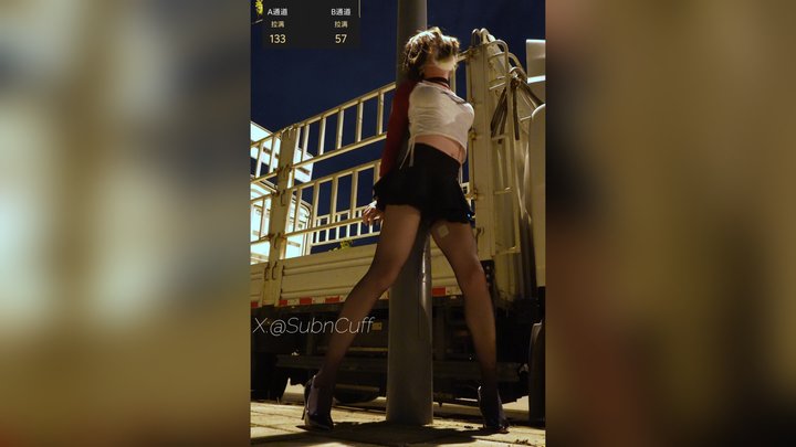 SubnCuff_PublicOutdoorBackHandcuffsChokingE-stimSubM0821