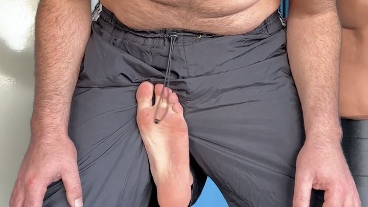 Intense ballbusting session.