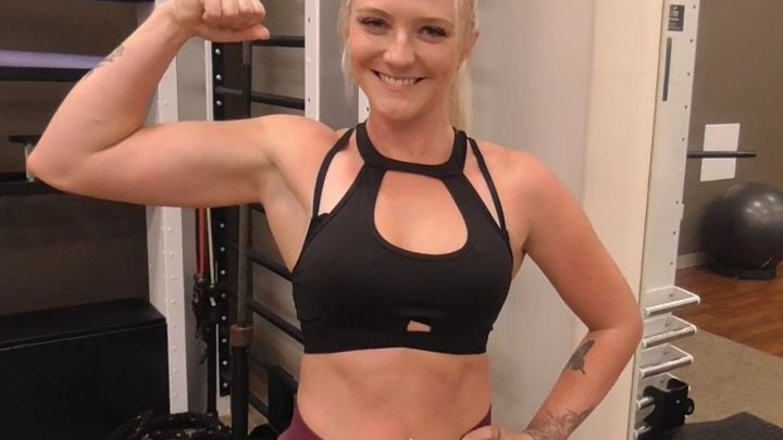 Aubrey Fox's Muscle and Strength Domination Tryout with Scissor holds, Arm wrest