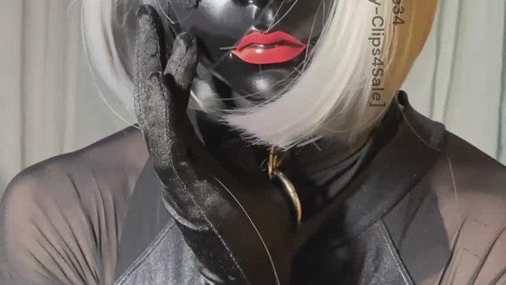 Femboy doll wanks with toy and plays with nipples until cumshot