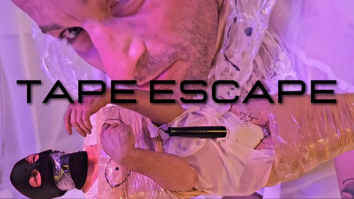 TAPE ESCAPE! Mummification Tape Gagged Struggle
