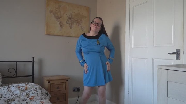Striptease in Star Trek cosplay Nurse Uniform