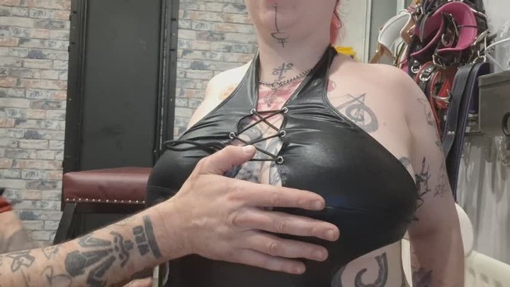 Playing with Huge Tits