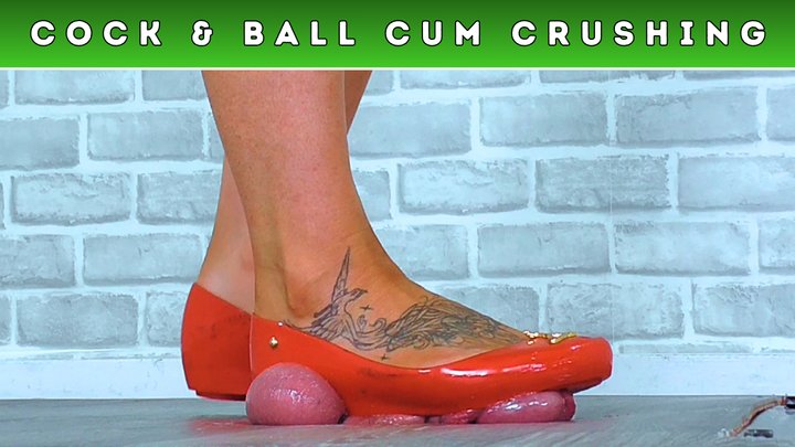 Crushing The Cum From Your Balls Under PlexiGlass & My Red Vivienne Westwood Bal
