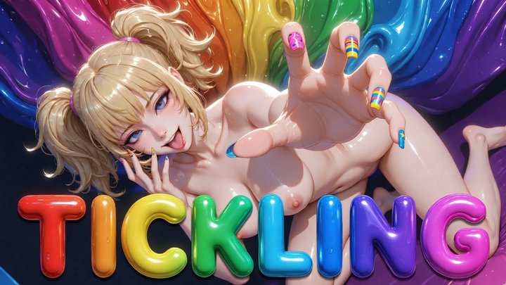 TICKLING - Bound to Bedposts Relentless Rib Underarm Foot and Thigh Tickling Whi