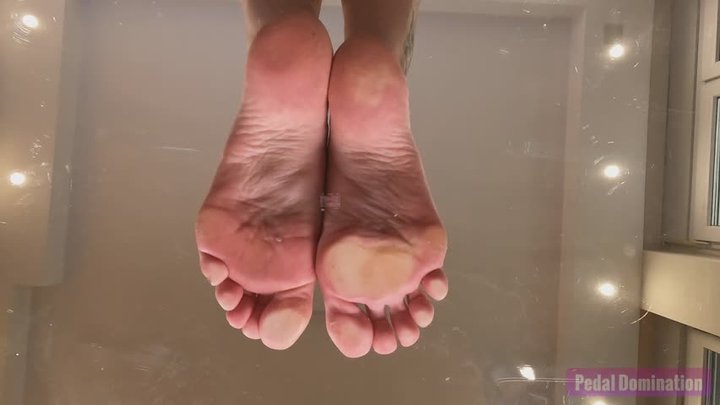 Arched Feet on Glass - 4K MP4