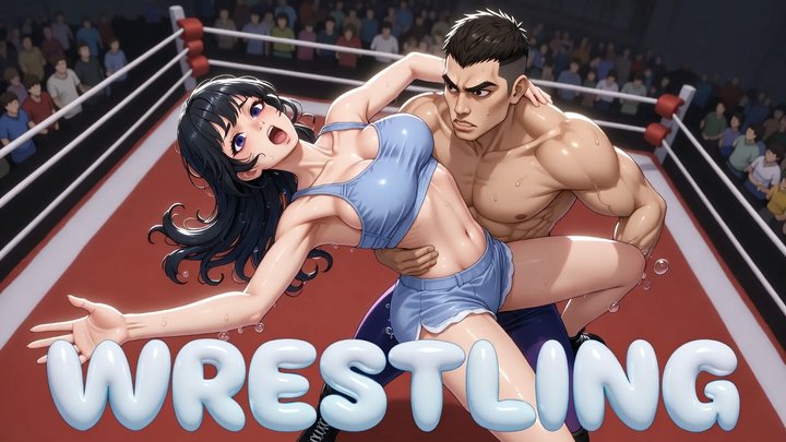 MIXED WRESTLING - Wall Reverse Into Full Body Scissors Face Spit and Pushed Crot