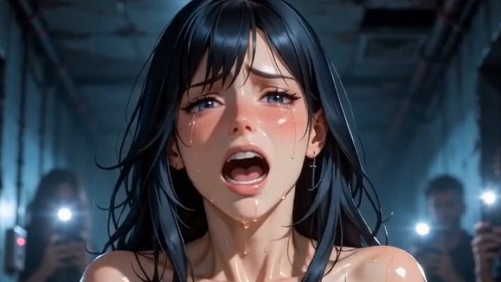 Girl Masturbating in Building Corridor with Dildo - Public Exhibition While Bein