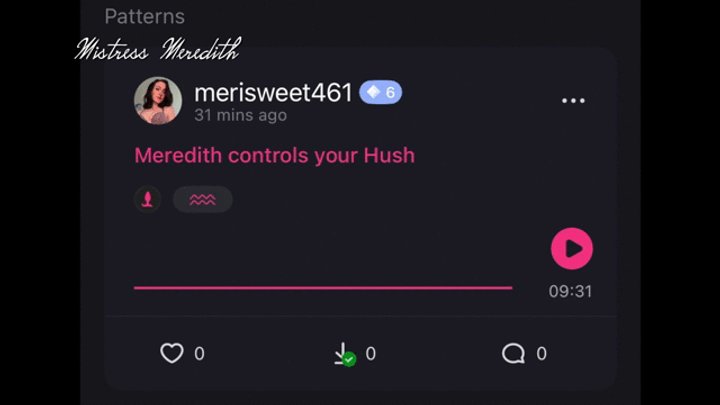 Meredith Controls Your Hush