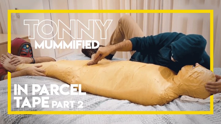 Tonny Mummified in Parcel Tape - Part 2 (1080p) Gay Bondage - Gay Domination - M