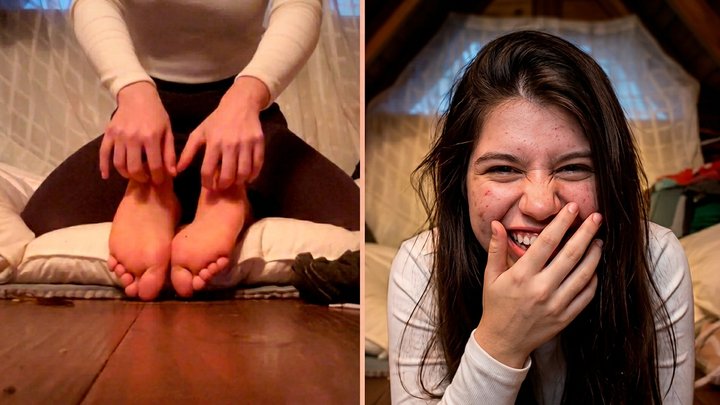 Foot Tickling on Argentine Girl | Shoes, Socks and Barefoot with Hands and Feath