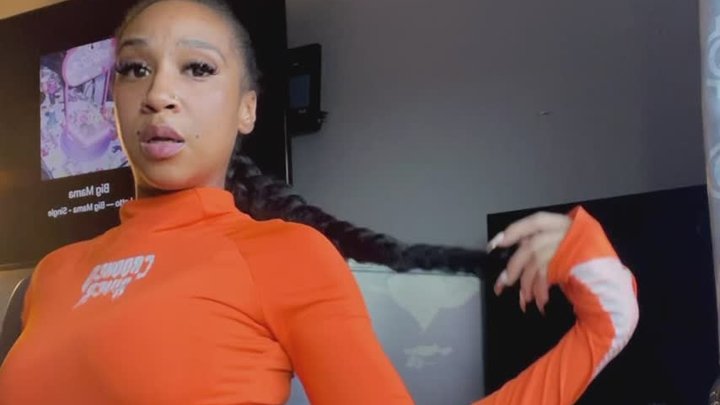Teasing you with orange body suit