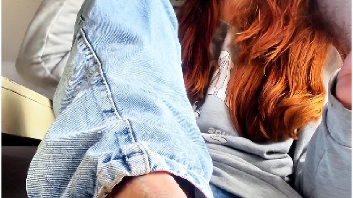 Bare Soft Soles & Red Toes , Smoking Foot Special