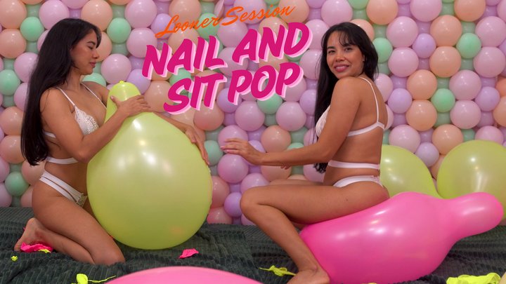 Dani Sit & Nail Pop Neon Pink & Green Balloon Pop Session