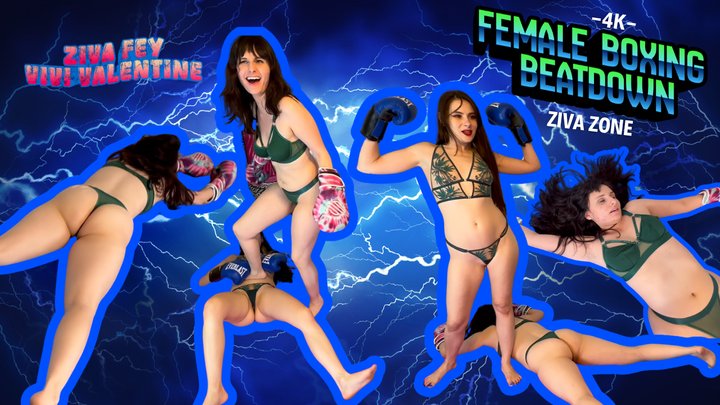 Ziva Fey vs Vivi Valentine POV Female Boxing Beatdown Knockout Match (4K)