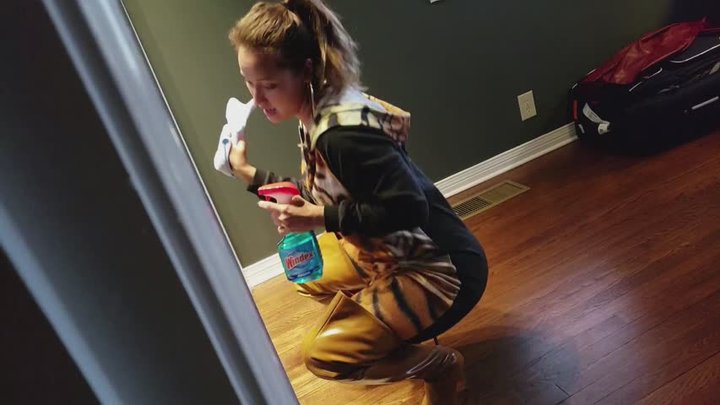 Jane Domino the Cleaning Lady Tiger Onesie & Thigh High Boots