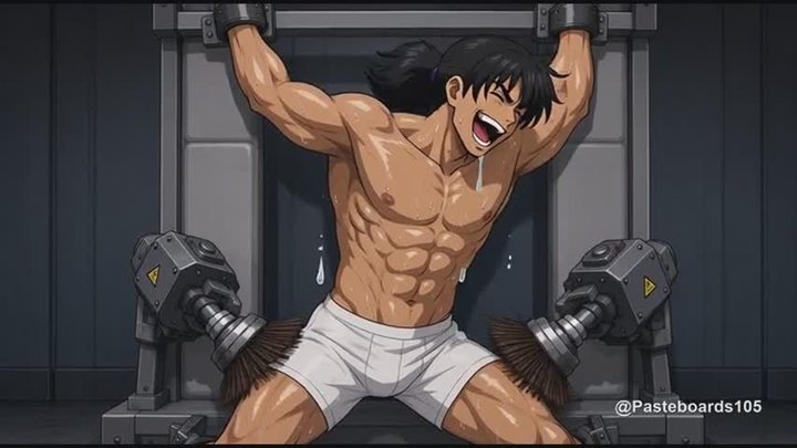 The Endurance Test - Arms Overhead, Brush Wheels On Bare Abs And Ribs (Anime Bar