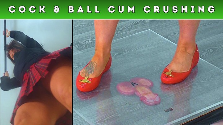 Crushing The Cum From Your Balls Under PlexiGlass & My Red Vivienne Westwood Bal