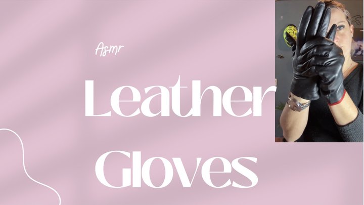 asmr leather glove slow