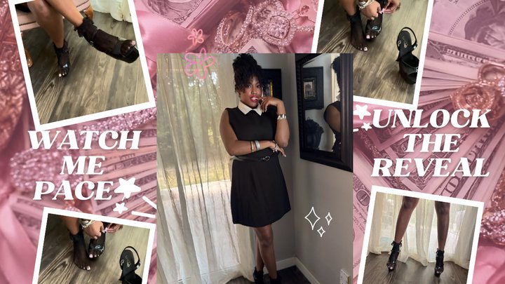 Bratty Princess Stride: High Heels & Lace Socks (Shoe Drop + Feet Reveal)