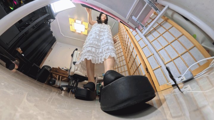 VR360Daily Life with Black Thick-Soled Sandals1