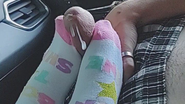 Public Sexy Sock Footjob Sockjob Ankle Socks - Cum On Girls' Socks