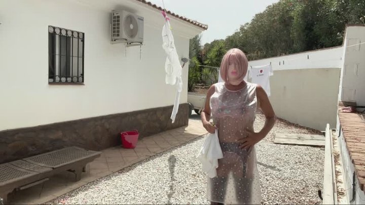 Sweating Her Sissy Tits Off