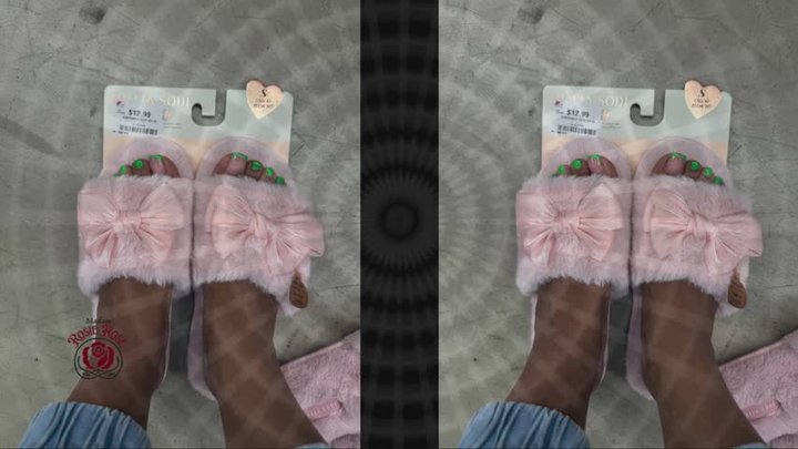 You watch as she slowly slides her perfect, bare foot into a....
