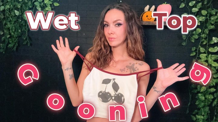Wet Top Gooning – Soaked White Crop Tops & Big Tit Tease