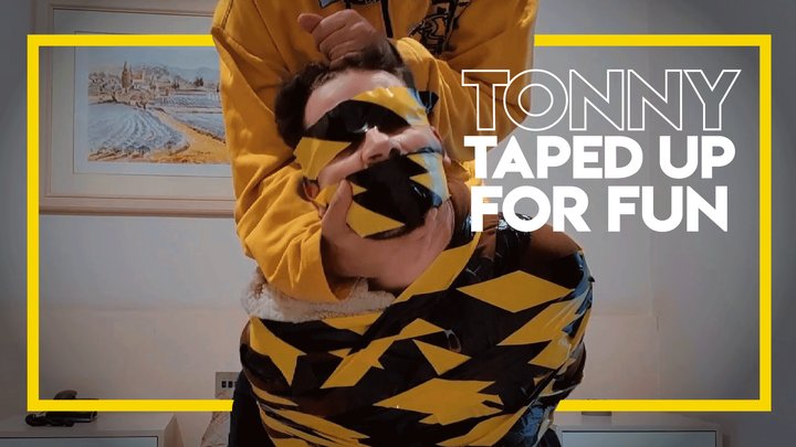 Tonny Taped Up for Fun (1080p) Gay Bondage - Gay Domination - Tape Bondage - Soc