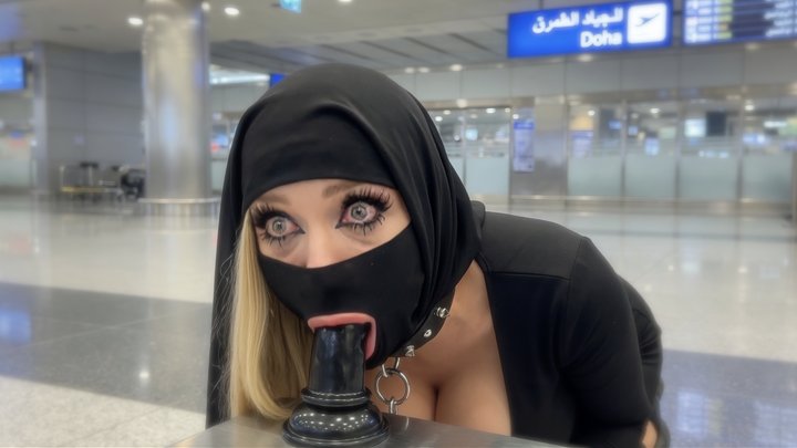 Doha Airport Deepthroat - Inferior White Throat Trained for Arab Cock