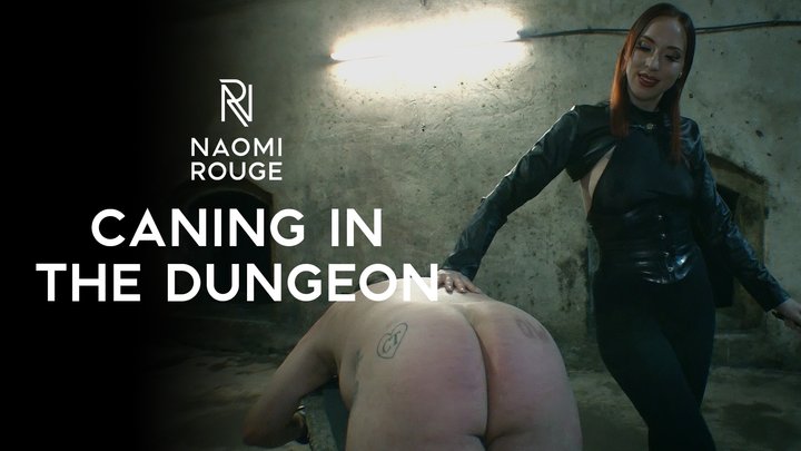 Caning in the Dungeon Lady Naomi Rouge’s Cane Discipline