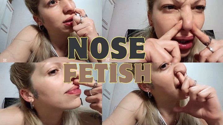 Nose fetish blowing snot full
