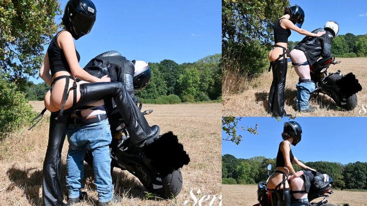 Biker boy gets pegged on his motorbike- 1080p