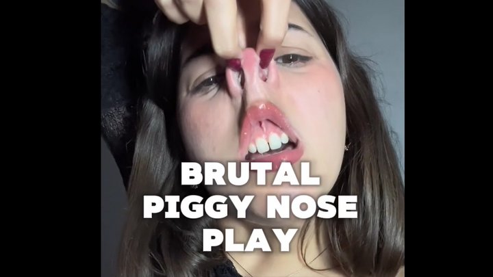 BRUTAL PIGGY NOSE PLAY - HOOKS, PULLING and MESSY FINISH