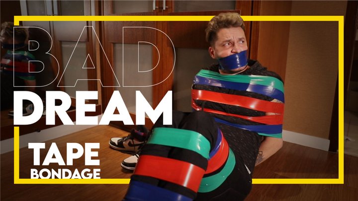 Bad Dream - Tonny in Tape Bondage (1080p) - Tape Bondage - Gay Domination - BDSM