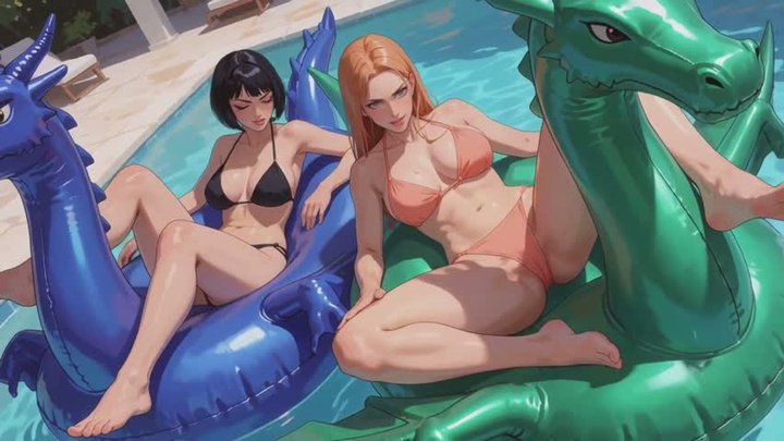 Inflatables Stories #15B: Poolside Dragon Breath and Barefoot Tease (Animated)