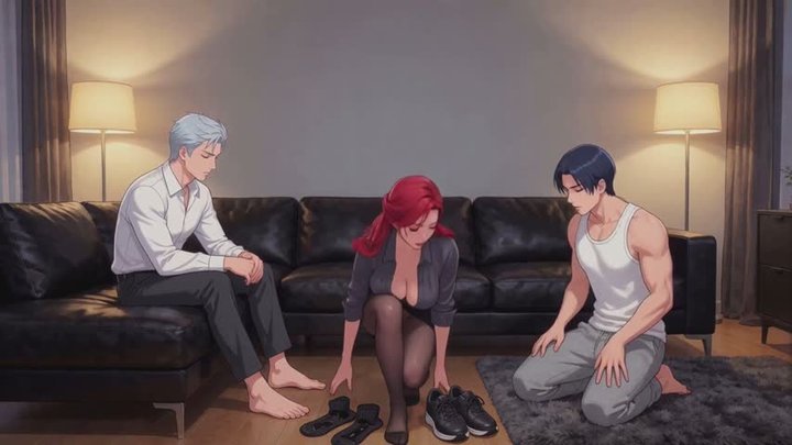 Male Feet Stories #16B: After-Work Sneaker Throne Confession (Animated)