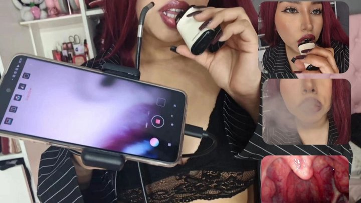 Your goth girlfriend vapes in your face