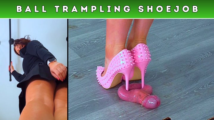 Cum Under My Pink Spikey Heels As I Puncture Your Balls (258) - Split Cam 2 - Co