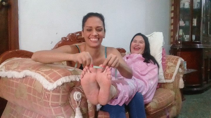 "TICKLING NEIDA ON THE SOFA"