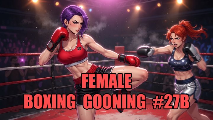 Female Boxing Gooning #27B: Knockout Queen's Ring Goon State (Animated)