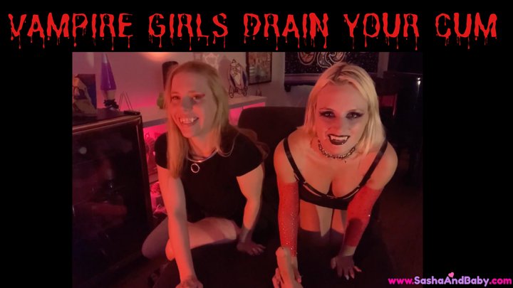 Vampire Girls Drain Your Balls - Spooky Scary Teeth - Succubus - Victim