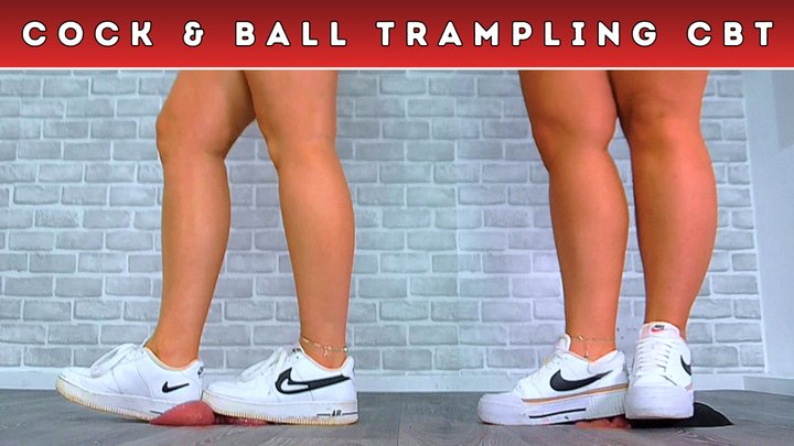 Goddess Amber & Miss Lucy - Busting Your Face, Cock & Balls Under Our Dirty Nike