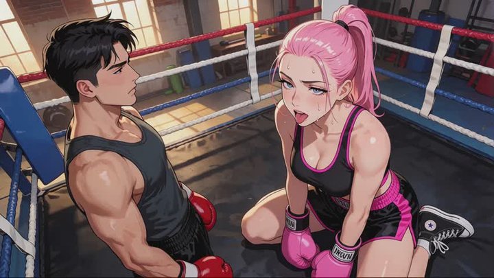 Female Boxing Stories #27: Pink Ponytail Jobber