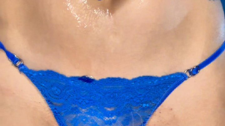Blue Lace Goddess Oils Her Deep Navel – Brunette Belly Button Play & Baby Oil Ru