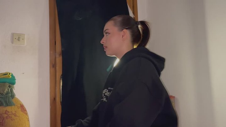 SANDY - Post-makeup: my hair in a bun and my cigarette.