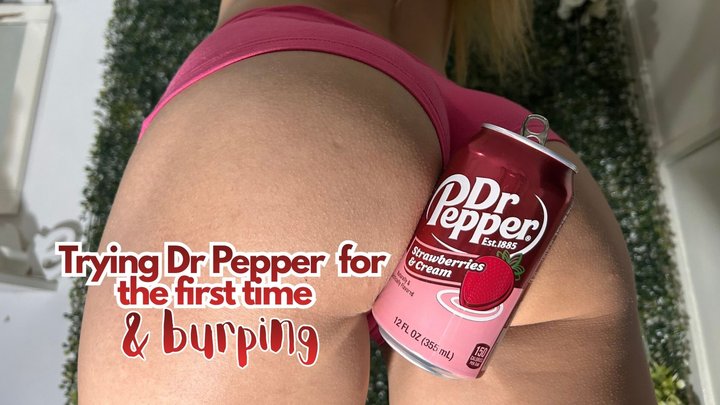 Burping Girl Drinks Whole Dr Pepper - Before & After Belly